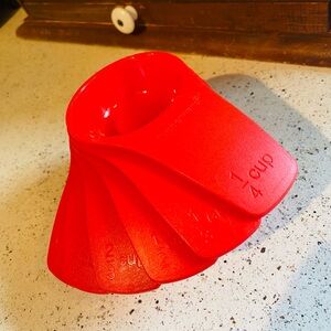 Tupperware Vibrant Red Measuring Cups